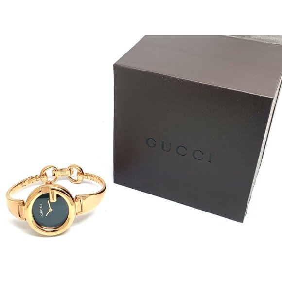 Gucci Women's Watch YA134509 Guccissima Swiss Quartz Rose Gold Black Dial 36mm - Picture 3 of 14